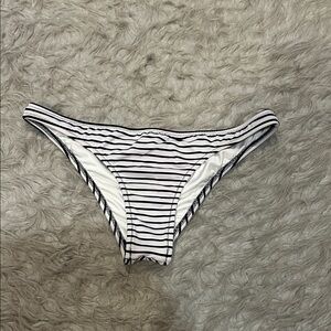 Victoria's Secret  The Itsy/ La Culotte De Black and White Striped Bikini Bottom
